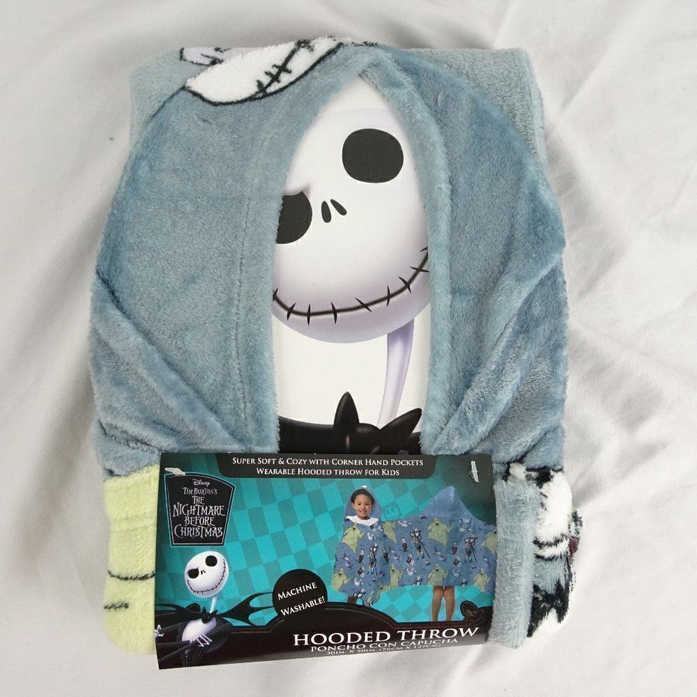 Disney The Nightmare Before Christmas Kids Hooded Throw 30inX50in
